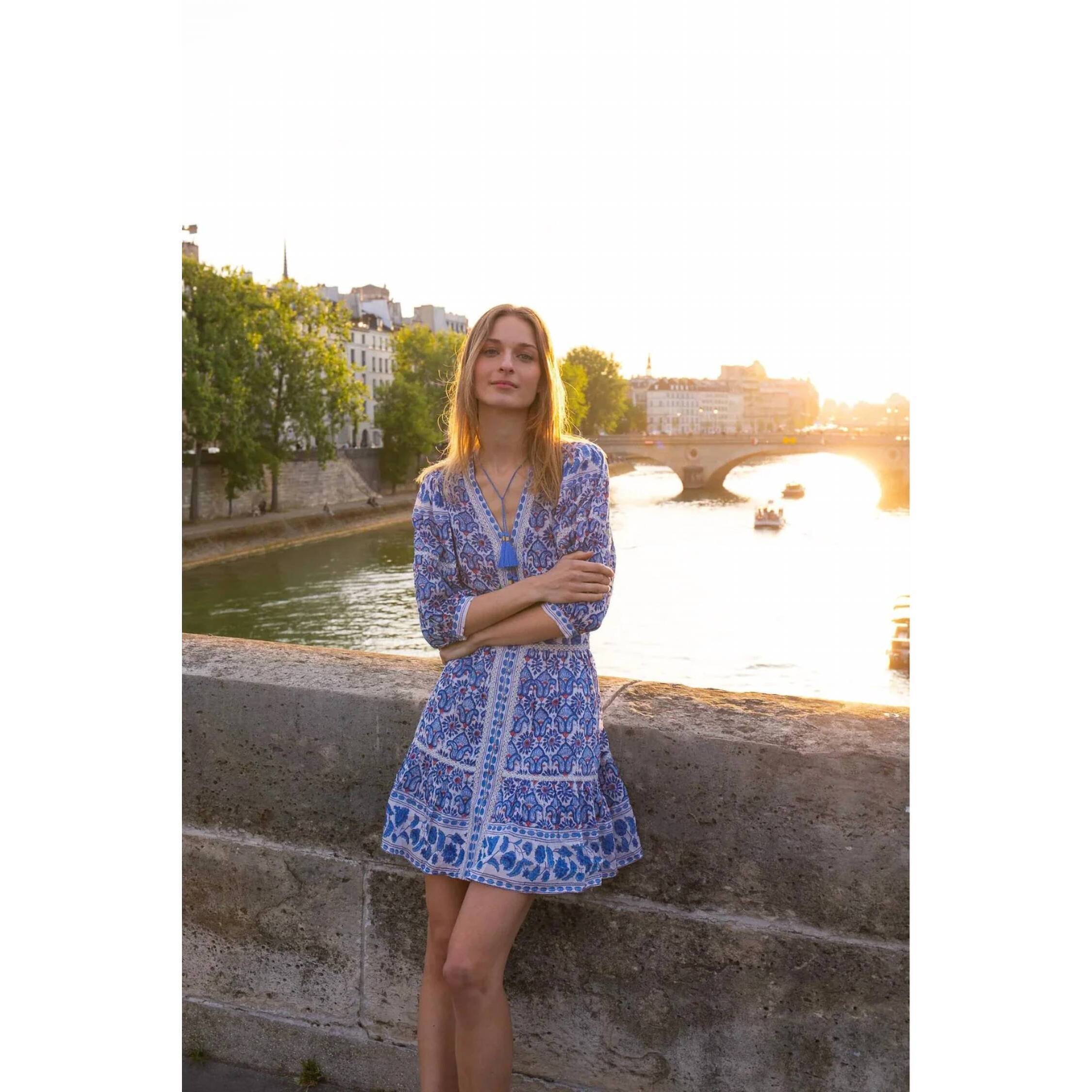 New Bell Ann Mini Dress In Red/White/Blue Print